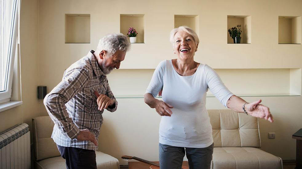 Boost your mental health elderly couple dancing